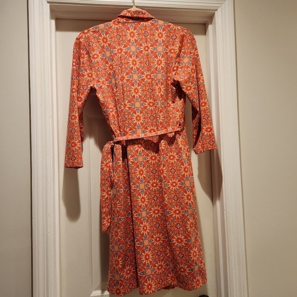 J. Mcglaughlin wrap retro Lila Cap Sleeve Dress Womens Size Small Catalina Cloth - Picture 4 of 11